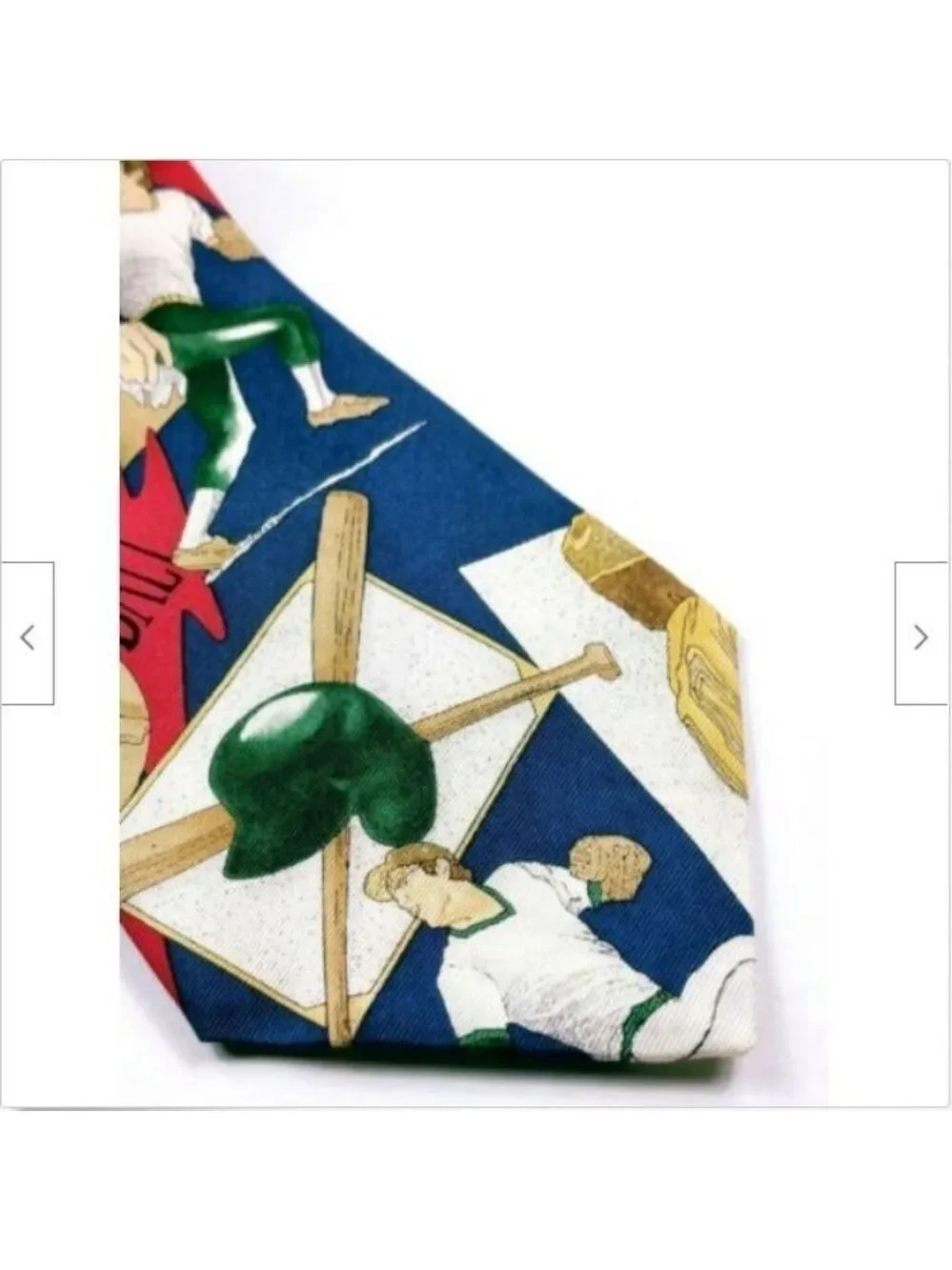Men's Baseball Bat Helmet Glove Sports Silk Tie